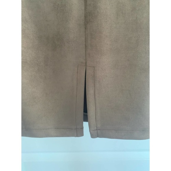 BCBG MaxAzria Brown Faux Suede Sheath Bodycon Midi Dress Size S - Picture 6 of 8